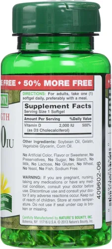 Vista 3 de Nature's Bounty, D 2000 Iu Softgels, 150