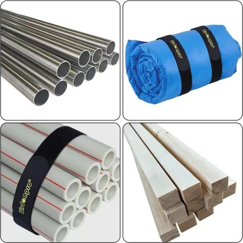 Vista 5 de Wisdompro Paquete de 4 correas de amarre extra grandes de 2 x 37 pulgadas de gancho y bucle resistentes Nailon duradero, reutilizable, largo