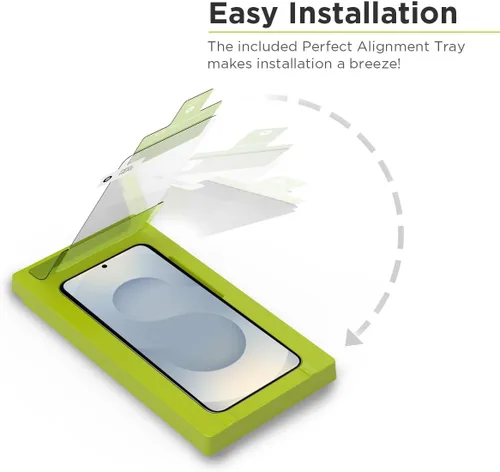 Vista 2 de PureGear Protector de pantalla de vidrio templado HD de máxima claridad para Samsung Galaxy S25 (2025), compatible con sensor de huellas dactilares