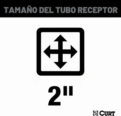 Vista 2 de CURT 13493 - Enganche de remolque Clase 3, receptor de 2 pulgadas, Compatible con algunos modelos de Ford Bronco