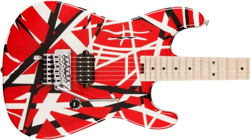 Vista 3 de EVH Striped series Guitarra eléctrica, Negro/Rojo/Blanco
