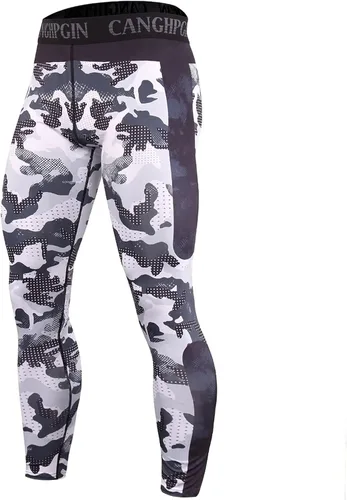Vista 5 de Ropa De Gym - Ropa deportiva para hombre, de secado rápido, mallas de manga larga