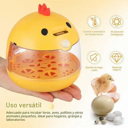 Vista 7 de BESTonZON Incubadora de huevos pequeños para incubar pollos, codorniz, cría de aves de corral inteligente con control automático de humedad de giro
