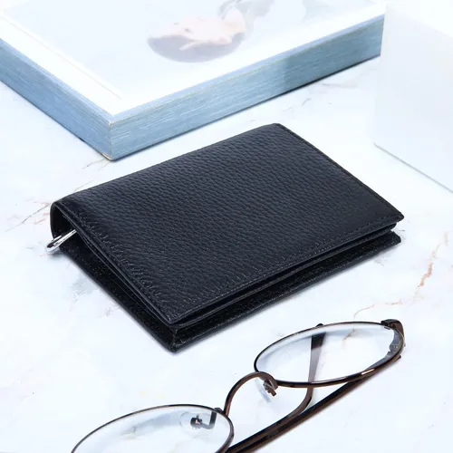 Vista 6 de Fependu Cartera pequeña para mujer, con bloqueo RFID, de piel auténtica, compacta, plegable, con bolsillo, con cremallera, mini monedero