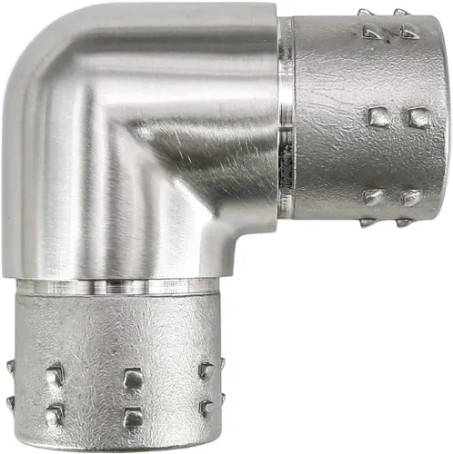 Vista 21 de Conector de barandilla de acero inoxidable 316, conector de codo de carpintero empotrado con forma de esquina de 3 vías para tubería de calibre 16