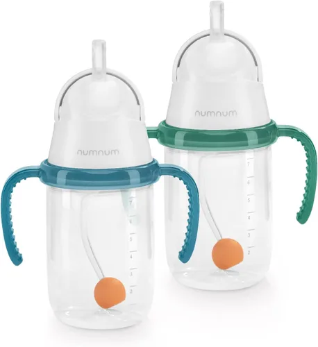 Vista 9 de Taza de Pajita NumNum para Bebé, Taza de Pajita con Peso, Tazas Sippy a Prueba de Derrames con Pajita para 6-12 Meses, Tazas para Beber para Niños