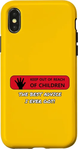 Vista 4 de iPhone 15 Manténgase fuera del alcance de los niños - El mejor consejo que he recibido! Funda