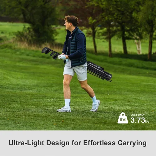 Vista 5 de KVV Lightweight Sunday Golf Stand Bag, Colorful Fashion Pitch and Putt Golf Bag