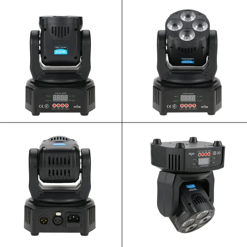 Vista 7 de Tomshine 60W DJ Moving Head Lights 6 IN1 DMX-512 16/18 Canales GOBO Iluminación de escenario Proyector activado por sonido RGBW+Ámbar+UV para fiesta