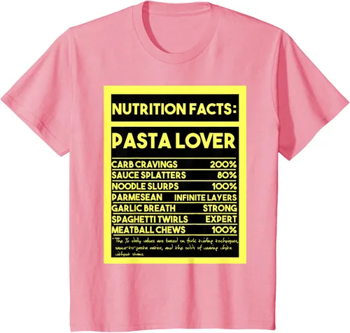 Vista 58 de Pasta Lover Nutrition Facts: The Ultimate Carb Connoisseur's T-Shirt Negro