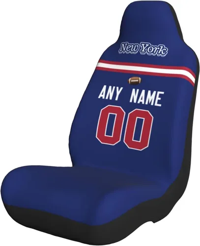 Vista 33 de Fundas de asiento de coche de fútbol personalizadas, accesorios personalizados para automóvil, regalos de Arizona con nombre y número, funda