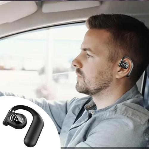 Vista 8 de Bluetooth 5.3 Open-Ear Air Conduction Headphones, HiFi Stereo Sound, 30 Hrs , Over-Ear Wireless Earbuds with LED Power Display for Sport Work