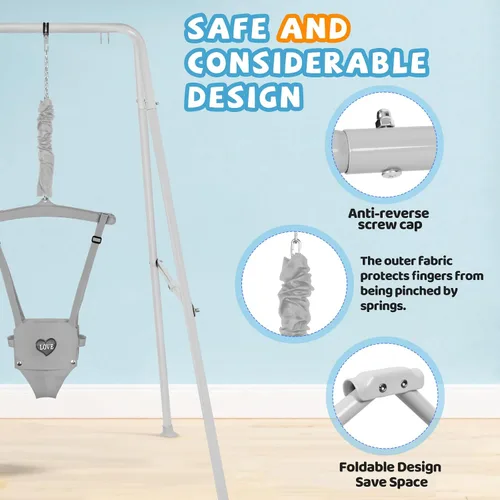 Vista 6 de Jersey de bebé con soporte, jerséis y gorilas con cadena ajustable Jersey para bebé de 6 a 24 meses, para jugar en interiores y exteriores, fácil