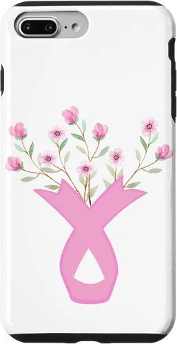 Vista 12 de Flower Jar Pink Ribbon Breast Cancer Awareness Month Women Case for iPhone 17