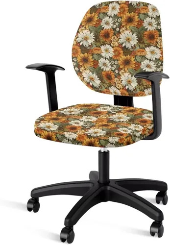 Vista 50 de Talayituse - Funda para silla de oficina o computadora con estampado de estrellas de playa, funda de asiento dividida elástica, extraíble y lavable