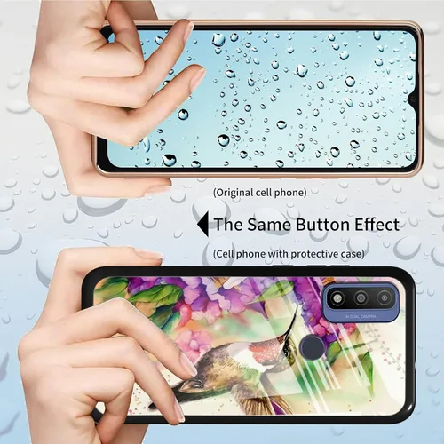 Vista 327 de Funda para Motorola Moto G Stylus 5G 2021 de vidrio templado, funda negra con diseño de mujer negra africana para mujeres y hombres, antiarañazos, a