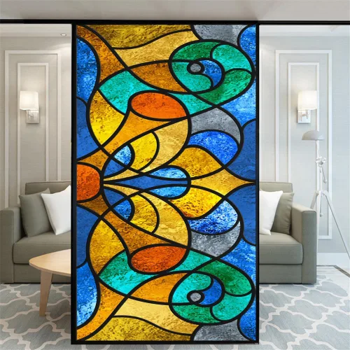 Vista 17 de Película decorativa sin pegamento para ventana, diseño moderno y clásico, para ventana, 15.7 x 23.6 pulgadas