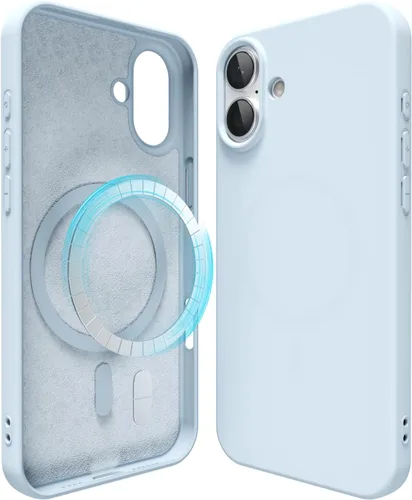 Vista 152 de oakxco Funda de silicona para iPhone 12 Pro Max, magnética, compatible con carga inalámbrica Magsafe, cubierta protectora de goma suave y delgada