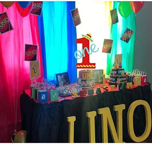 Vista 2 de Fiesta Uno One Cake Topper Taco Mini Sombrero Sombrero 1er Cumpleaños Decoración de Pastel para Fiesta Mexicana Niños Niñas Un Año de Edad Fiesta