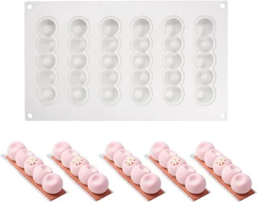 Vista 11 de mostsom Molde de silicona para pastel de mousse de flores, molde de helado, molde de chocolate, jabón, cupcakes 3D, utensilios para hornear, molde
