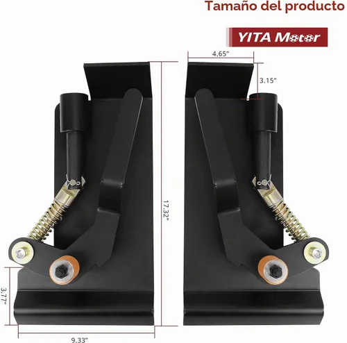 Vista 6 de YITAMOTOR Placa de fijación universal para minicargadora, Bobtach Latch Box, soldadura frontal para tractor, adaptador de conversión de acoplamiento