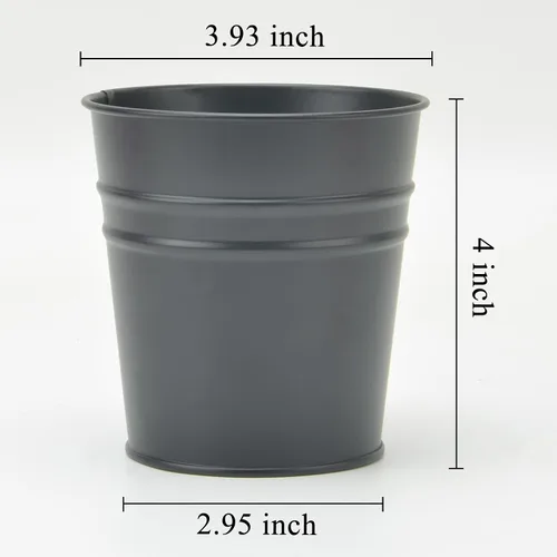 Vista 2 de Soporte para bolígrafo para escritorio, soporte para lápices, organizador de bolígrafos de metal, almacenamiento de maceta pequeña de hojalata