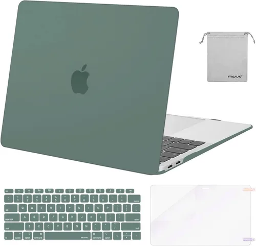 Vista 24 de MOSISO - Funda rígida y de plástico compatible con MacBook Air de 13 pulgadas versión 2022, 2021-2018, A2337 M1 A2179 A1932; con cubierta