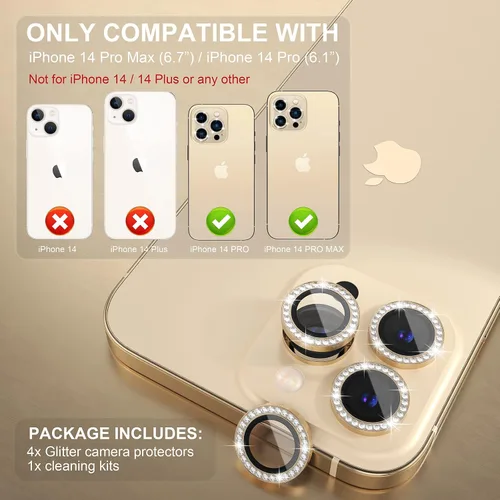 Vista 455 de Choiche Compatible para iPhone 16 Pro/iPhone 16 Pro Max Protector de Lente de Cámara, Vidrio Templado 9H Protector de Pantalla de Cubierta de Cámara