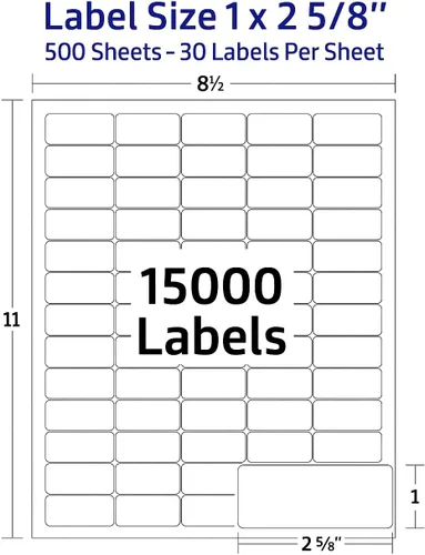 Vista 12 de Blank Labels Etiquetas de envío de media hoja, 5.5 x 8.5 pulgadas (5-1/2 x 8-1/2) etiqueta permanente blanca mate, inyección de tinta y láser