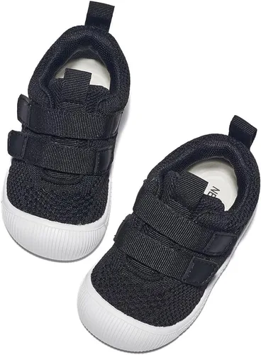 Vista 3 de Newsonet Zapatos de bebé para niño y niña, zapatos de malla para caminar descalzos, ligeros, antideslizantes, para niños pequeños de 6, 9, 12, 18