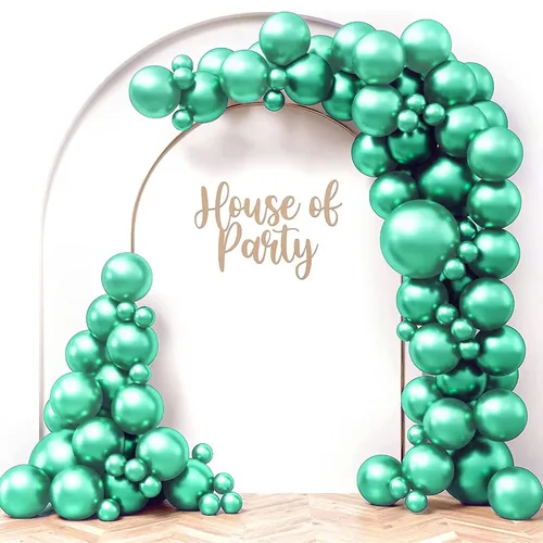 Vista 26 de HOUSE OF PARTY Globos azules metálicos: guirnalda de globos azules, globos metálicos azules de 5/12/18 pulgadas para decoraciones de graduación