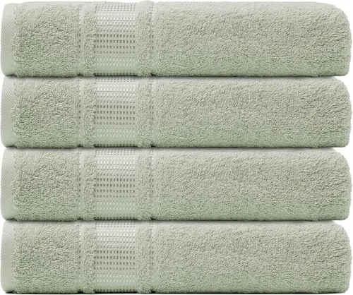 Vista 19 de Melissa Linen, Toalla de baño, 100% algodón turco para baño, toalla de ducha absorbente, de secado rápido, duradera y suave, 35 x 60 pulgadas Azul