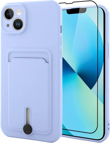 Vista 25 de MZELQ Cartera de TPU Compatible con Funda iPhone 12, Portarjetas Protección de Cámara Cubierta + Protector de Pantalla, Ranura Empujable para Niñas