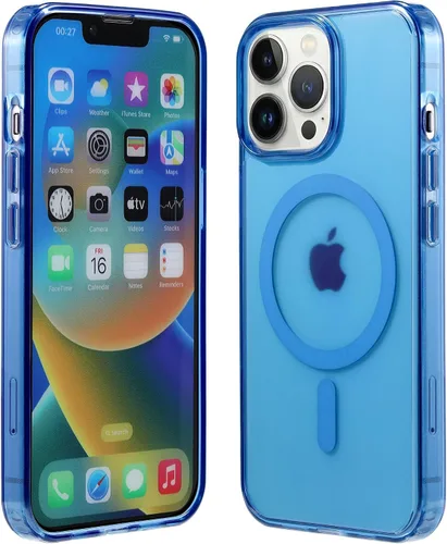 Vista 11 de Funda magnética fuerte para iPhone 13 Pro [protección de grado militar de 10 pies] compatible con MagSafe a prueba de golpes, funda delgada de 6.1