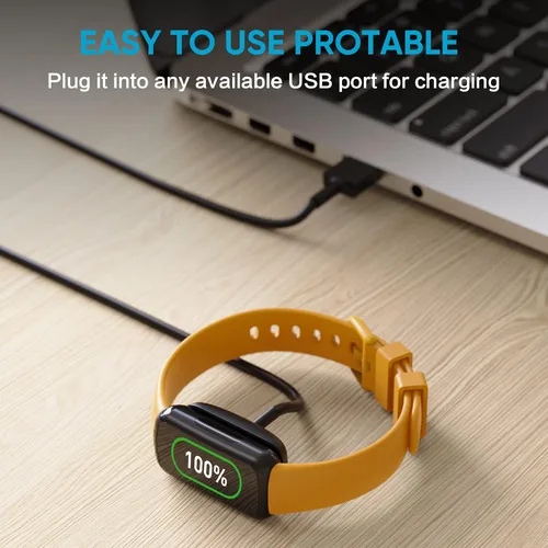 Vista 3 de [Paquete de 2] Cable de carga para Fitbit Inspire 3 (3.3 pies/1.0 pies)