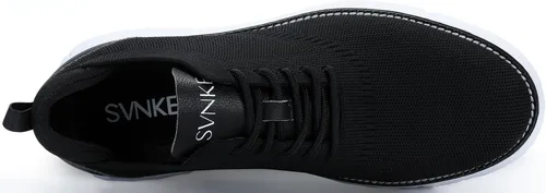 Vista 4 de Zapatos de vestir de malla para hombre, zapatos casuales de negocios, con cordones, zapatos Oxford ligeros, transpirables, cómodos, suela gruesa