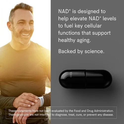 Vista 2 de Tally Health Suplemento NAD+ – Precursor NAD de niacinamida de 1000 mg para energía celular, metabolismo y envejecimiento saludable – Apoya