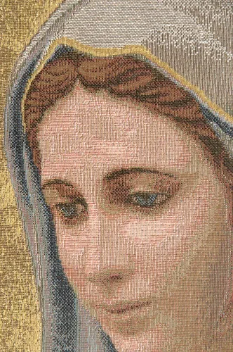 Vista 2 de Madonna Di Medjugorie - Tapiz italiano para colgar en pared, 6 pulgadas x 9 pulgadas, algodón/viscosa/poliéster por Raoul Vitale
