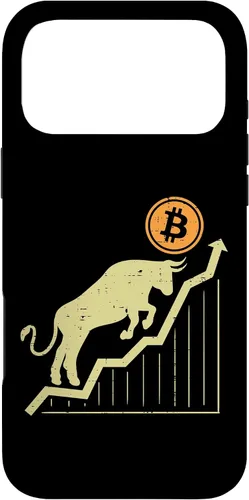 Vista 22 de Bitcoin Bull Graph Bullish BTC Crypto Cryptocurrency Trader Case for iPhone 17