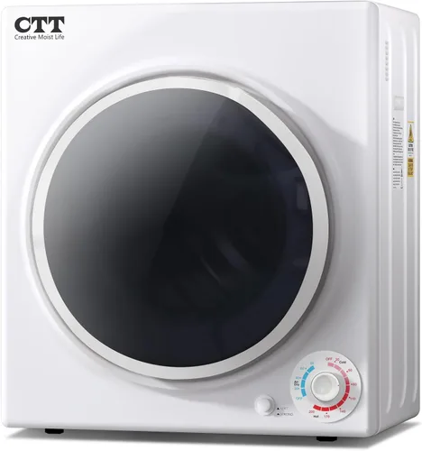 Vista 9 de CTT Secadora portátil de 3.5 pies cúbicos para apartamentos, secadora compacta de 1500 W con 4 modos de secado, secadores eléctricos de 120 V