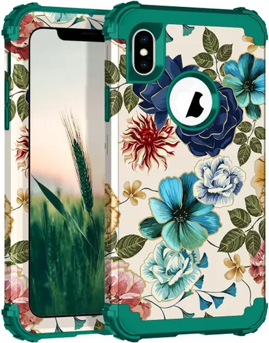 Vista 94 de Hocase Funda para iPhone SE 2022/2020, resistente a prueba de golpes, de plástico duro+goma de silicona, funda protectora híbrida para iPhone SE
