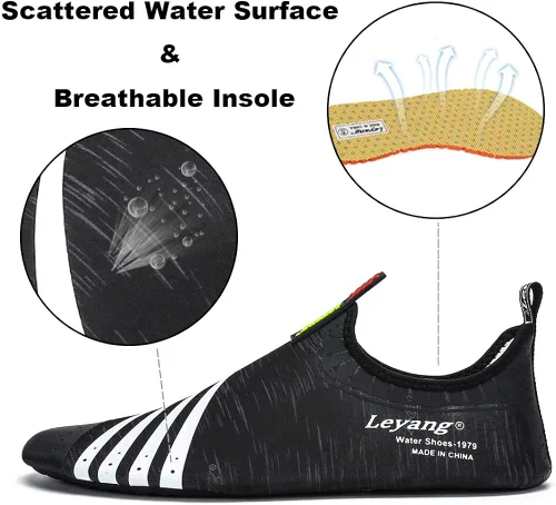 Vista 2 de Leyang - Zapatos acuáticos para mujer hombre niños para deportes de agua secado rápido para natación yoga aeróbic surf