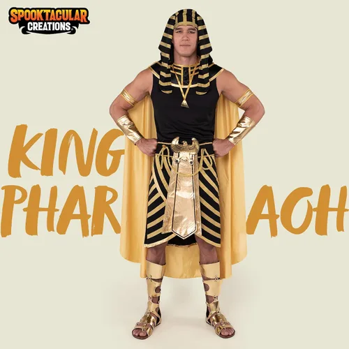 Vista 2 de Spooktacular Creations Adult Men King Pharaoh Costume Egyptian King Costume Set for Halloween