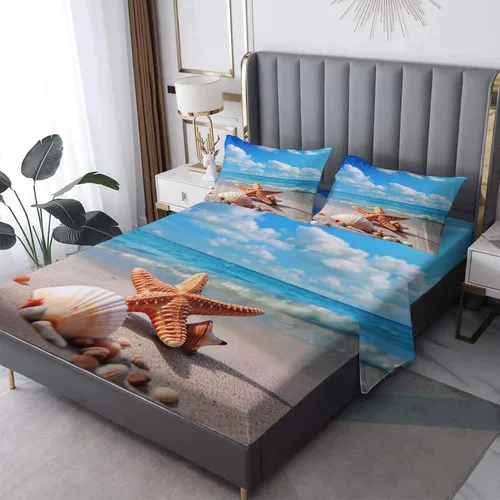 Vista 27 de Juego de sábanas tamaño individual: sábanas y fundas de almohada, sábanas y fundas de almohada, microfibra suave y bolsillo profundo y patrón sin