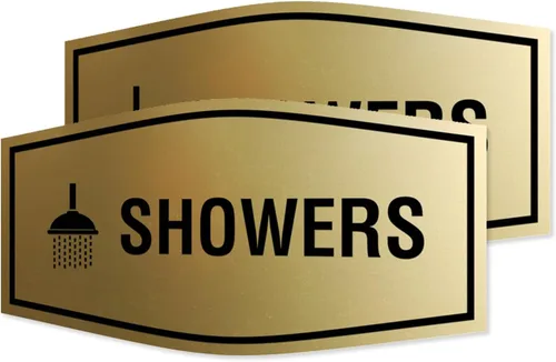 Vista 30 de Fancy Showers - Letrero (negro/plateado), tamaño mediano