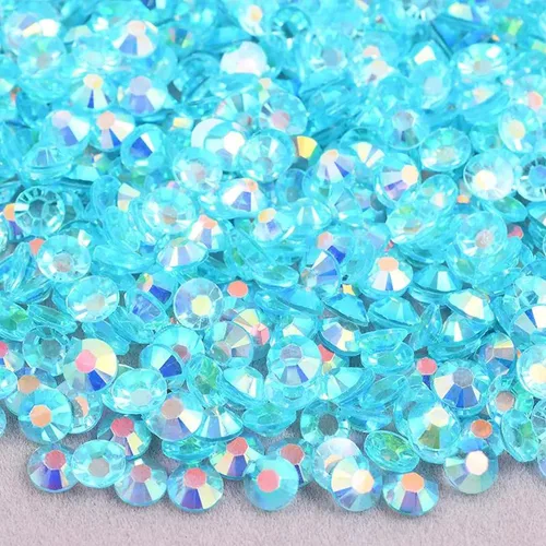 Vista 18 de 10000 diamantes de imitación de resina de 0.118 pulgadas, parte trasera plana transparente, color negro azabache AB para manualidades, zapatos