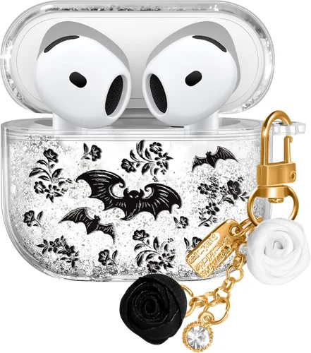 Vista 18 de para Airpods de 2ª/1ª Generación - Estuche Quicksand Liquid Kawaii Lindo Mujer Niña Mujeres Chispeante Brillante Bling Resplandor Adorable Elegante