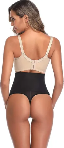 Vista 2 de JOYSHAPER Tanga moldeadora de cintura alta para mujer ropa interior con control de abdomen moldeadora de cuerpo tanga cintura y bragas de faja