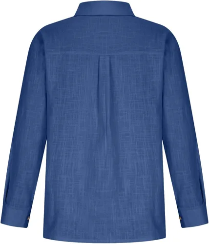 Vista 11 de SMIDOW Camisa de algodón y lino con botones para mujer