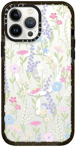 Vista 204 de CASETiFY Funda Impact para iPhone 13 [Protección contra caídas de grado militar 4X de 8.2 pies/Compatible con Magsafe] - #1 Mom - Transparente